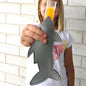 Shark Neoprene Ice Pop Holder Grey Freezie Koozie