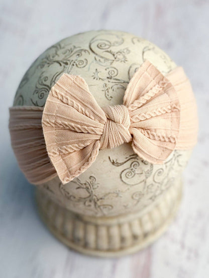 Cable Knit Bow Headbands