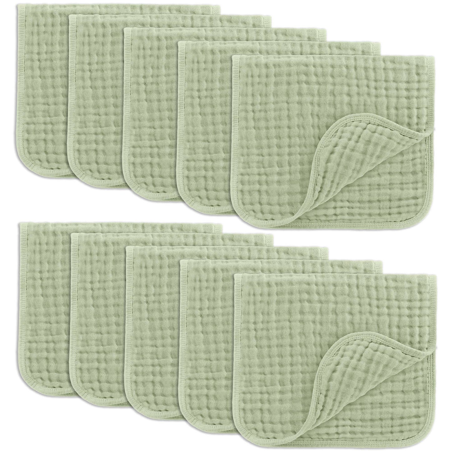 Baby Burp Cloths - 100% Muslin Cotton by Comfy Cubs