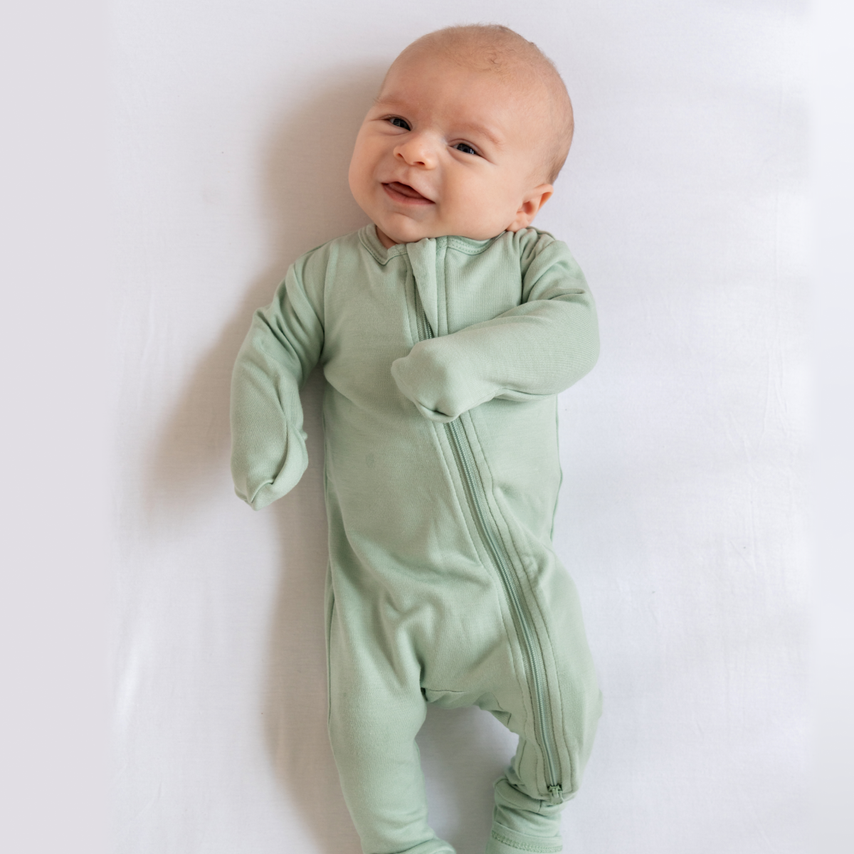 Baby Bamboo Pajamas w/ DreamCuffs™ - Dusty Rose