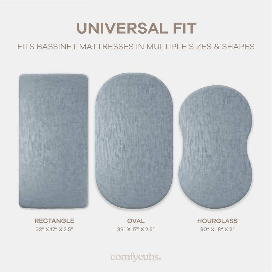 Muslin Bassinet Sheets - 2 pack