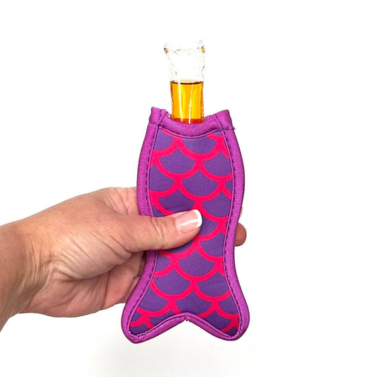 Neoprene Popsicle Holder Mermaid Tail Purple Red